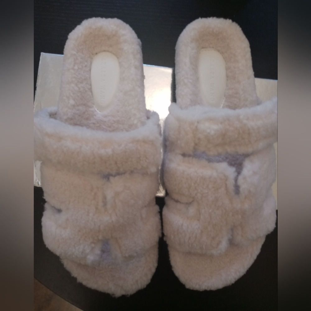 AZAELA WANG Off-White Slides - Picture 3 of 8